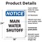 Signmission Main Water Shutoff, 18 in W x Rectangle, Plastic OS-2PACK-NS-P-1824-V-14101 - alternate 2